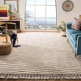 Safavieh Casablanca Shag Collection CSB656A Handmade Moroccan Tassel Area Rug 5'