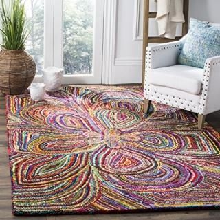 Safavieh Nantucket Collection NAN445A Handmade Boho Abstract Cotton Area Rug 6' 