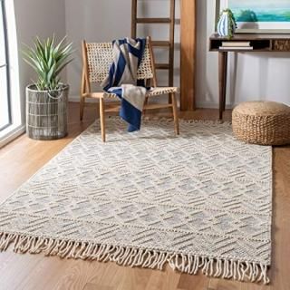 Safavieh Natura Collection NAT353A Handmade Moroccan Boho Fringe Wool Area Rug 6