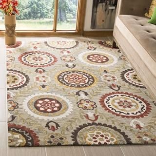 Safavieh Suzani Collection SZN374C Hand-Hooked Boho Premium Wool Area Rug 5' x 8