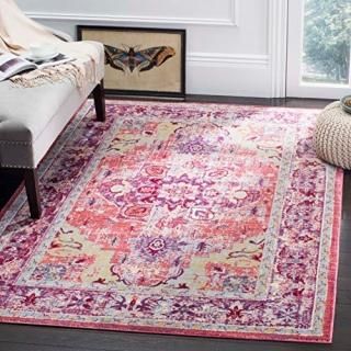 Safavieh Claremont Collection CLR664A Oriental Medallion Distressed Area Rug 8' 