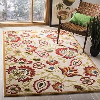 Safavieh Newbury Collection NWB8701 Floral Country Non-Shedding Stain Resistant 