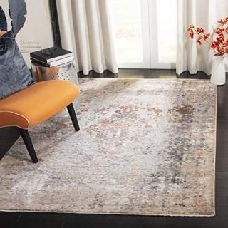 Safavieh Winston Collection WNT351F Distressed Area Rug 4' x 6' Grey / Rust