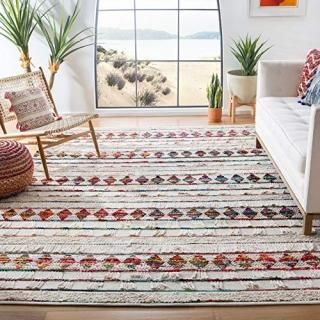 Safavieh Natura Collection NAT657A Handmade Boho Fringe Cotton Area Rug 4' x 6' 