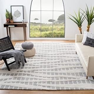 Safavieh Manhattan Collection MAN159F Handmade Modern Wool Area Rug 4' x 6' Grey
