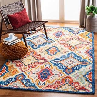 Safavieh Aspen Collection APN526M Handmade Boho Wool Area Rug 3' x 5' Blue / Rus