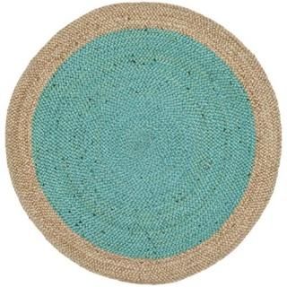 Safavieh Natural Fiber Round Collection NF801E Handmade Boho Braided Jute Area R