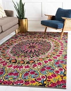 Unique Loom 3139969 Traditional Over-Dyed Vintage Area Rug 5 x 8 Feet Multi/Yell