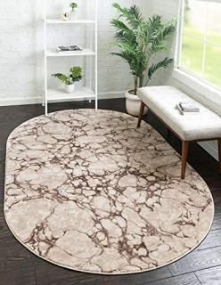 Unique Loom Oasis Collection Modern Abstract Vintage Dark Colors Area Rug 5' 0 x