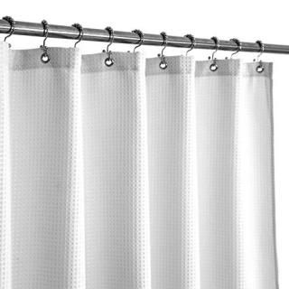 Extra Long Shower Curtain with 84 inch Height Fabric Waffle Weave Hotel Luxury S