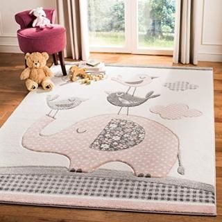 Safavieh Carousel Kids Collection CRK127P Animal Nursery Playroom Area Rug 4' x 