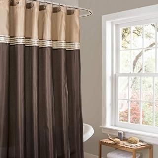Lush Decor Terra Shower Curtain 72 by 72-Inch Brown/Beige