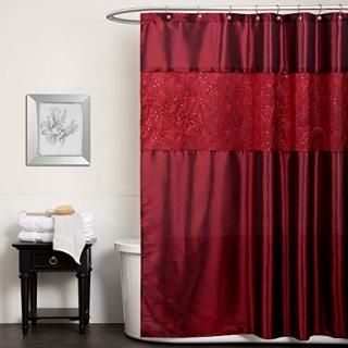 Lush Decor Maria Shower Curtain Red by Lush Decor