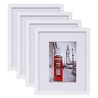 eletecpro 11x14 Picture Frames Set of 4 - Made of Solid Wood and Tempered Glass 