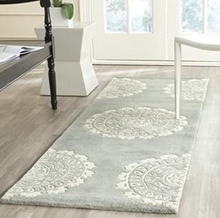 Safavieh Bella Collection BEL122A Handmade Premium Wool Runner 2'3 x 9'  Grey / 