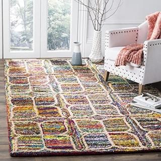 Safavieh Nantucket Collection NAN438A Handmade Boho Abstract Cotton Area Rug 4' 