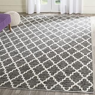 Safavieh Montauk Collection MTK810A Handmade Flatweave Grey and Ivory Cotton Are