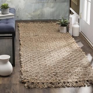 Safavieh Natural Fiber Collection NF856A Handmade Woven Fringe Jute Runner 2'6 x