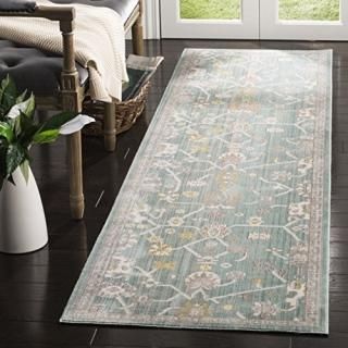 Safavieh Valencia Collection VAL116S Boho Chic Distressed Runner 2'3 x 8'  Steel
