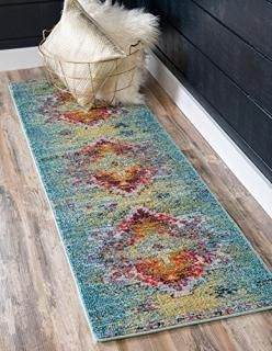 Unique Loom 3140048 Traditional Over-Dyed Vintage Runner Rug 2 Feet 7 Inch x 10 