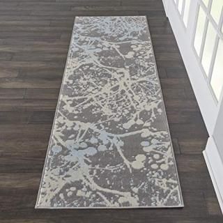 Nourison JUB12 Jubilant Grey Area Rug Runner 2'3 x 7'3 2'x7'