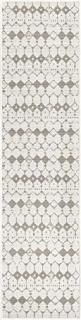 Unique Loom Outdoor Trellis Collection Modern Geometric Runner Rug 2' x 8' Ivory