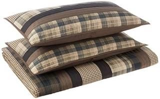 Woolrich Winter Plains King/Cal King Size Quilt Bedding Set - Grey Taupe Plaid  