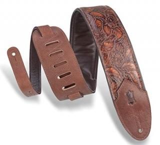 Levy's Leathers Sundance 3 wide Embossed Leather Guitar Strap; Western Series - 