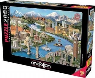 Anatolian Puzzle 2000 Popular Landmarks Brown/a
