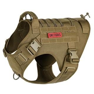 OneTigris Dog HarnessTactical Dog Harness with HandleNo-Pull Service Dog Vest wi