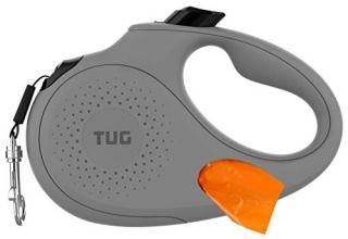TUG Oval 360 Tangle-Free Retractable Dog Leash with Integrated Waste Bag Dispen