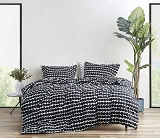 Marimekko Rasymatto Black Cotton Comforter Set Queen