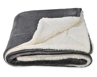 130cm 150cm Gray - Sherpa Throw Blanket 130cm 150cmGrey Blanket for CouchCar or 