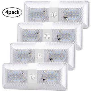 Bluefire 4 Pack Upgraded Super Bright DC 12V Led RV Ceiling Double Dome Light RV