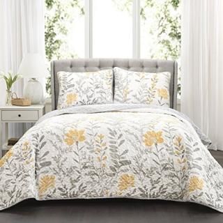 Aprile Quilt Yellow 3Pc Set Full/Queen