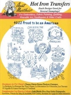 Aunt Martha's Hot Iron Transfer Proud to Be an American