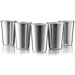 Modern Innovations Stainless Steel Pint Cups Set of 5 16 oz BPA Free Stainless S