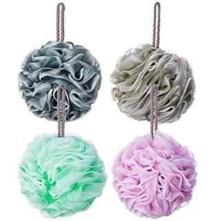 Novosun Loofah Bath Sponge Luffa Loufa Body Scrubber Mesh Pouf Shower Ball Exfol