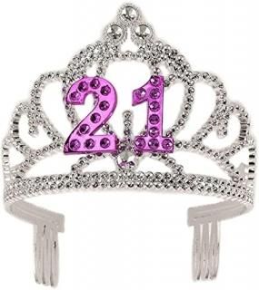 Forum Novelties Happy Birthday 21st Silver Pink Tiara by Forum Novelties 