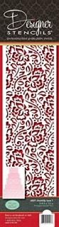 Designer Stencils C869 Chantilly Lace 1 Cake Side Stencil Beige/Semi-Transparent