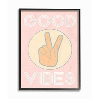The Stupell Home D?cor Collection Good Vibes Peace ĥꥭХ륢 11 x 14 mwp-3