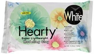 Hearty Super Lightweight Air Dry Clay 5.25oz-White 