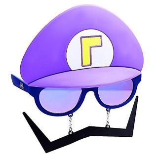 Purple Waluigi - Costume Sunglasses Super Mario Purple Waluigi Sun-Staches Party