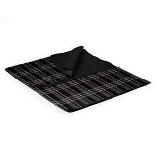 Blanket Tote-Black Tartan