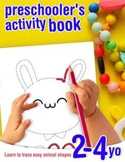 Learn to trace easy animal shapes - preschooler's activity book - 2-4 yo Tracing