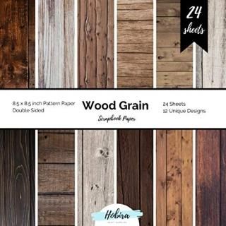 Wood Grain Scrapbook Paper Pattern Paper Double Sided Craft Paper for Card Makin
