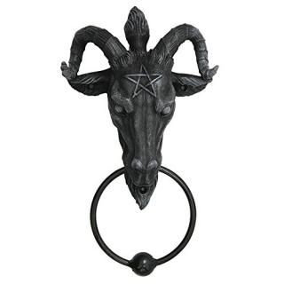 Baphomet Head Lucifer Satanic Demon Goat of Mendes Pagan Occult Door Knocker Hal