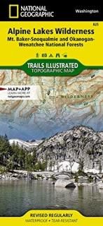 National Geographic Trails Illustrated Map Alpine Lakes Wilderness Mt Baker-Snoq