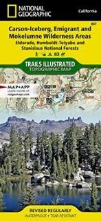 National Geographic Trails Illustrated Map Carson-Iceberg Emigrant & Mokleumne W