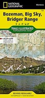 National Geographic Montana Bozeman Big Sky Bridger Range Trails Illustrated Top
